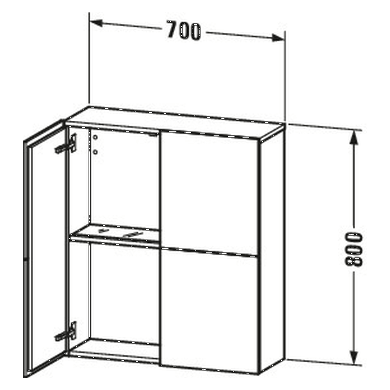 Duravit Halbhochschrank L-Cube 70 cm Weiß Hochglanz 2 Türen (LC116702222) – jetzt bei Meds24 Duravit Halbhochschrank L-Cube 70 cm Weiß Hochglanz 2 Türen (LC116702222)