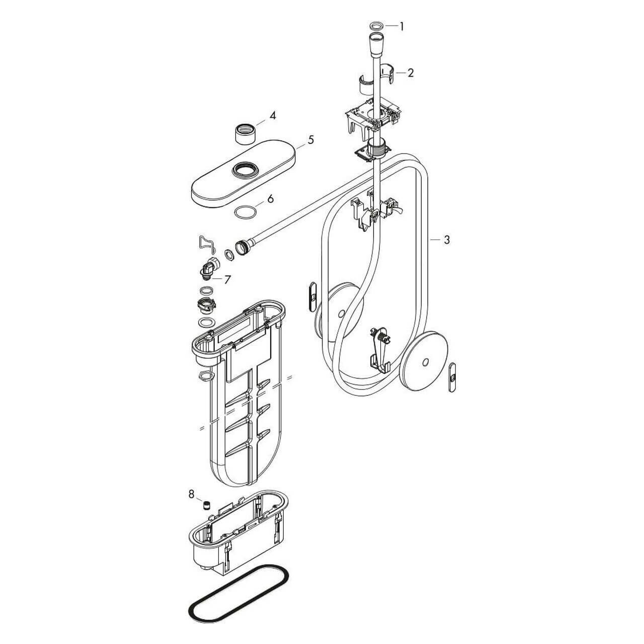 Hansgrohe Wannen-Schlauchbox sBox oval (28020000)
