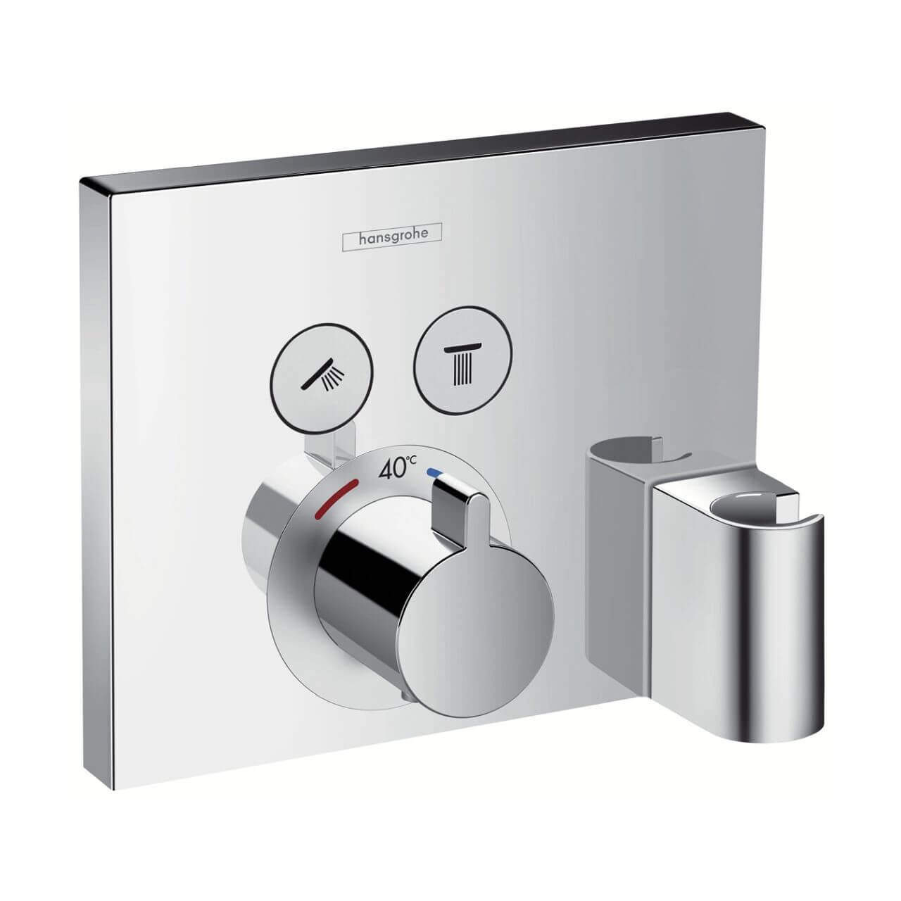 Hansgrohe Badarmatur Thermostat mit Halter ShowerSelect Chrom