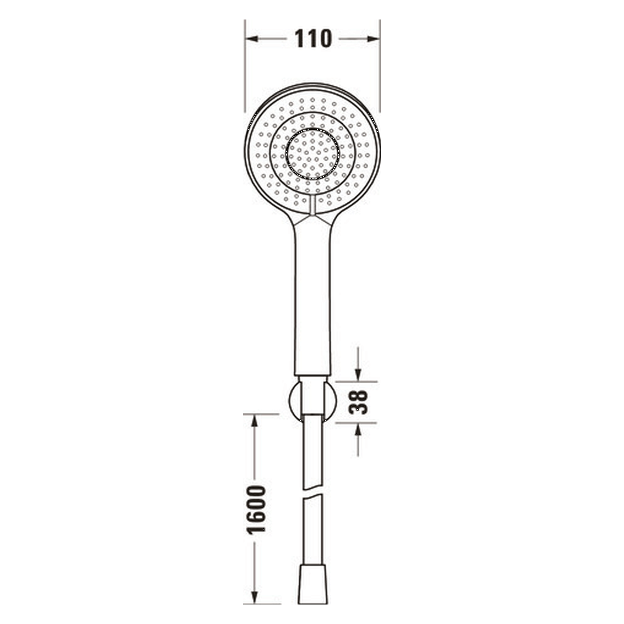 Duravit Brausehalterset MinusFlow mit Handbrause und Schlauch Chrom (UV0712002010)
