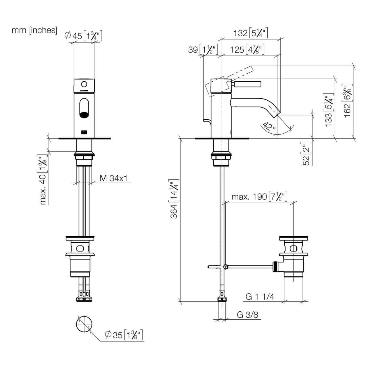 Dornbracht Einhandmischer Meta Chrom 125 mm (33501660-00)