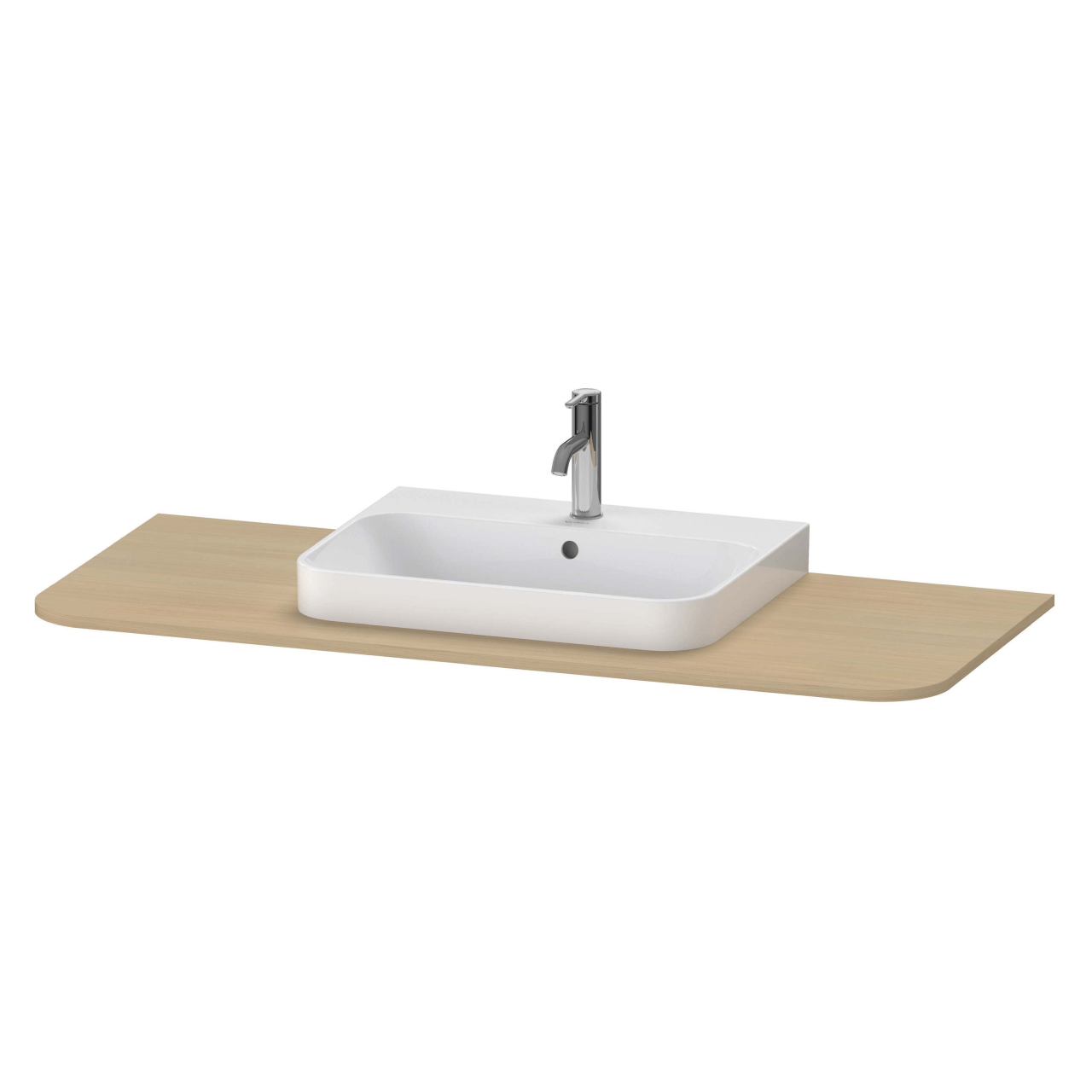 Duravit Waschtisch-Konsole Happy D.2 Plus 130x55 cm Mediterrane Eiche 1 Ausschnitt (HP031KM7171)