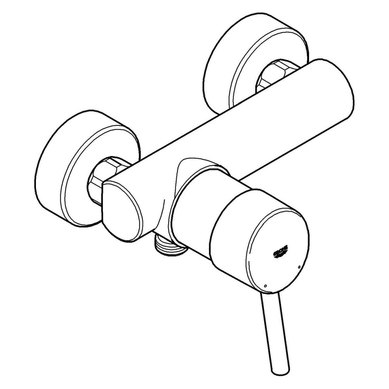 Grohe Brausemischer Concetto 1/2" Wandmontage Chrom (32210001)