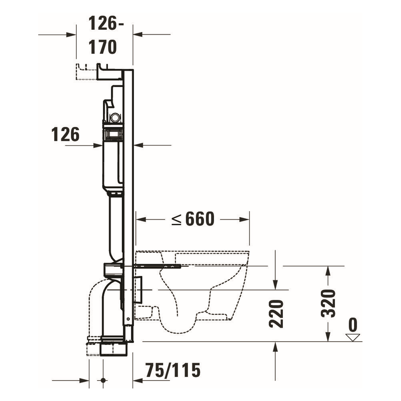 Duravit Installationselement DuraSystem Trockenbau Dual Flush (WD1029000000)