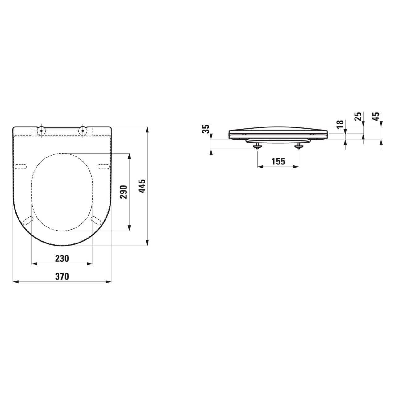 Laufen WC-Sitz PRO Slim Weiß mit Absenkautomatik (H8989660000001)