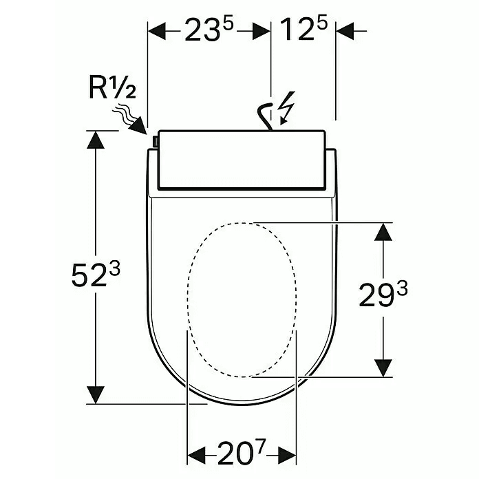 Geberit WC-Aufsatz AquaClean Tuma Comfort (146270111)