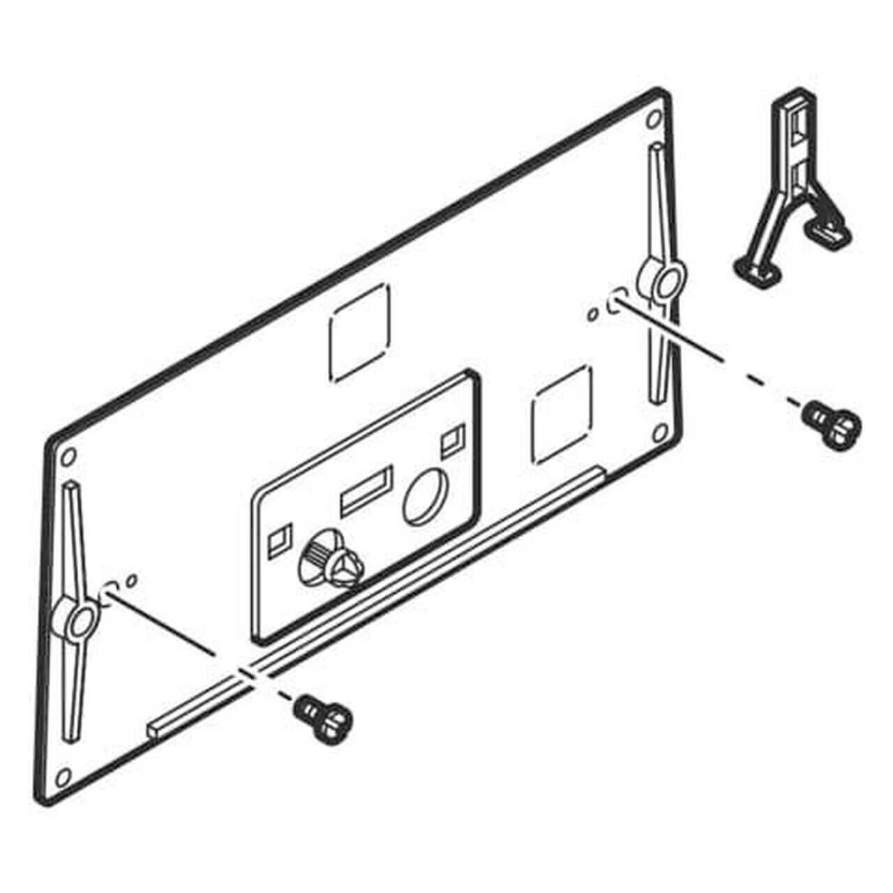Geberit Schutzplatte mit Hebelmechanik und Bügel Transparent für Spül-Stopp-Spülungen (240026001)
