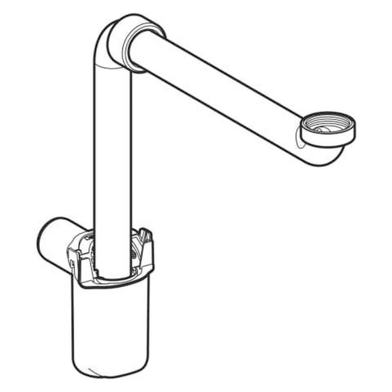 Geberit Tauchrohrsiphon G1 1/4 x 32 mm Raumsparmodell Waschbecken (151116111)