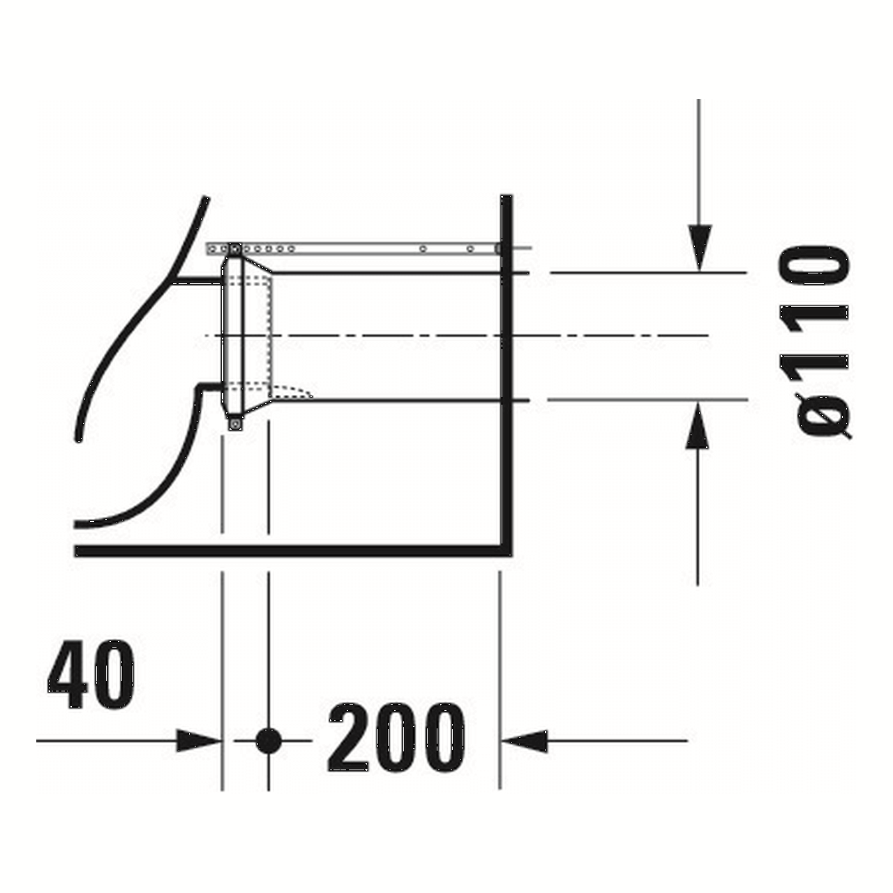 Duravit Stand-Tiefspül-WC Kombi No.1 36,5x65 cm 6 l waagerechter Abgang Rimless Weiß (2182090000)