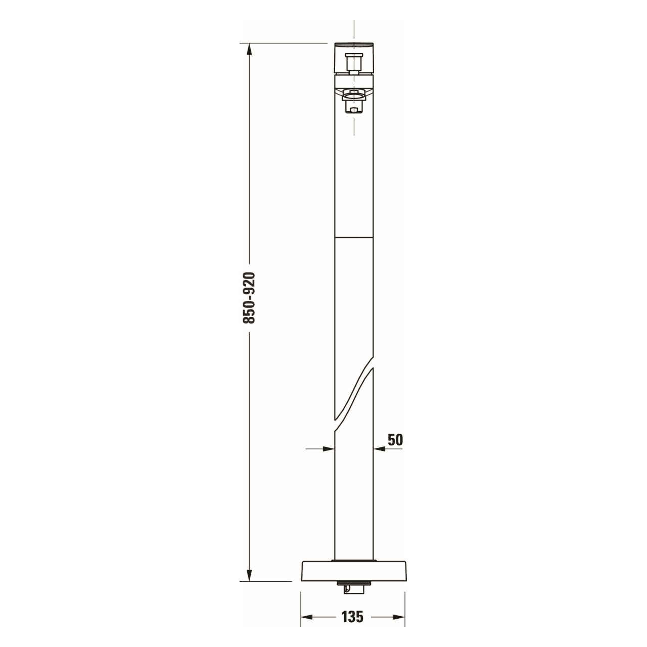 Duravit Badewannenarmatur Manhattan Bodenstehend Schwarz Matt (MH5250000046)