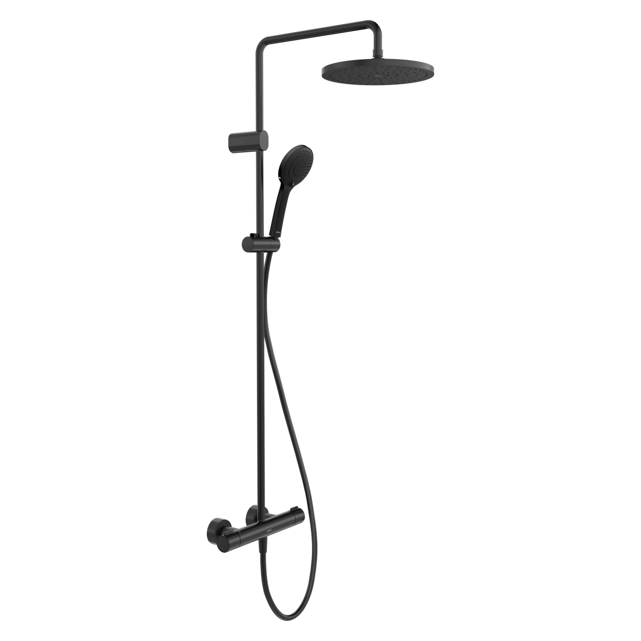 Duravit Duschsystem MinusFlow 354 mm mit Thermostat Schwarz Matt (TH4282008046)