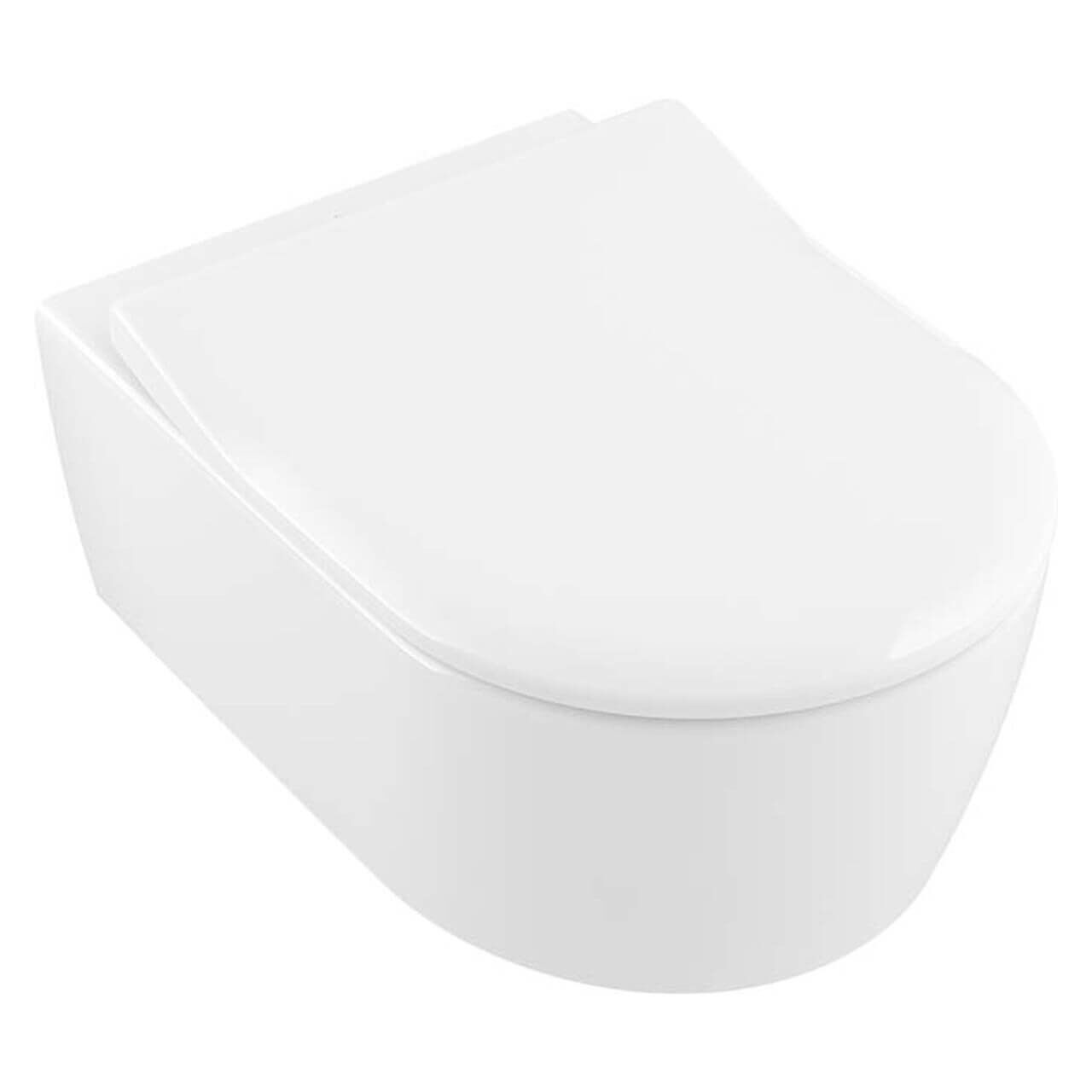 Villeroy & Boch Combi-Pack-Wand-Tiefspül-WC Avento DirectFlush SlimSeat Weiß (5656RS01)
