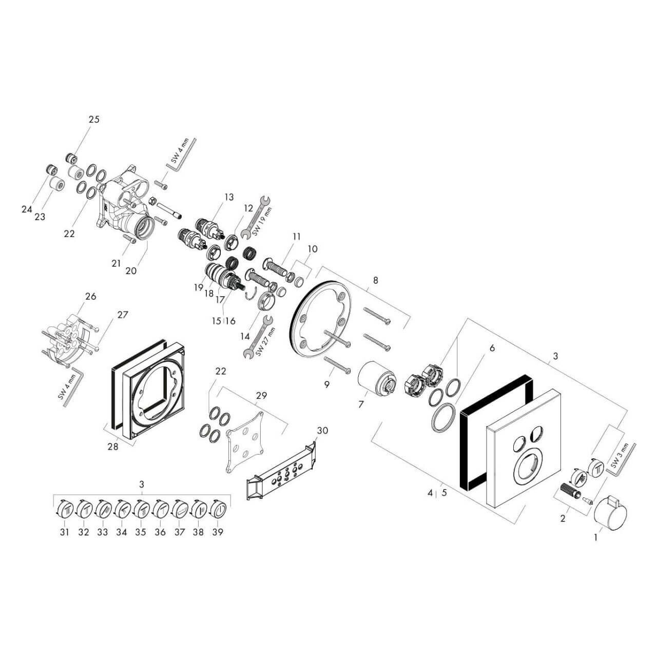 Hansgrohe Thermostatarmatur ShowerSelect Chrom (15763000)