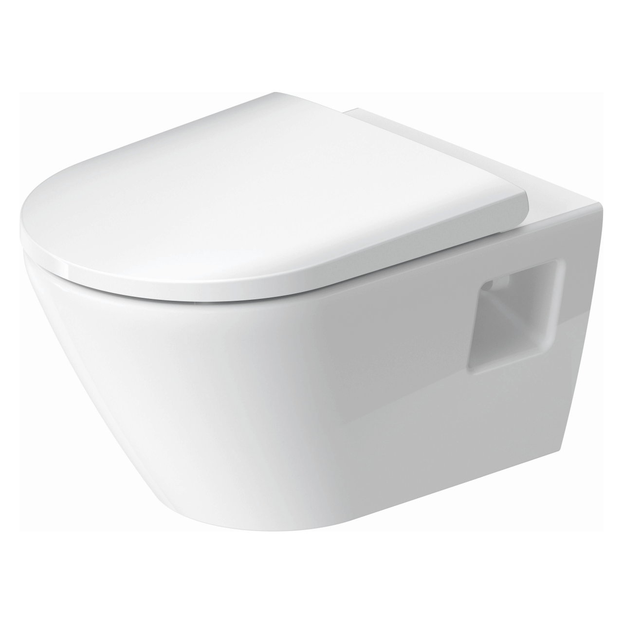 Duravit Wand-Tiefspül-WC-Set D-Neo Rimless, weiß, mit WC-Sitz und Absenkautomatik