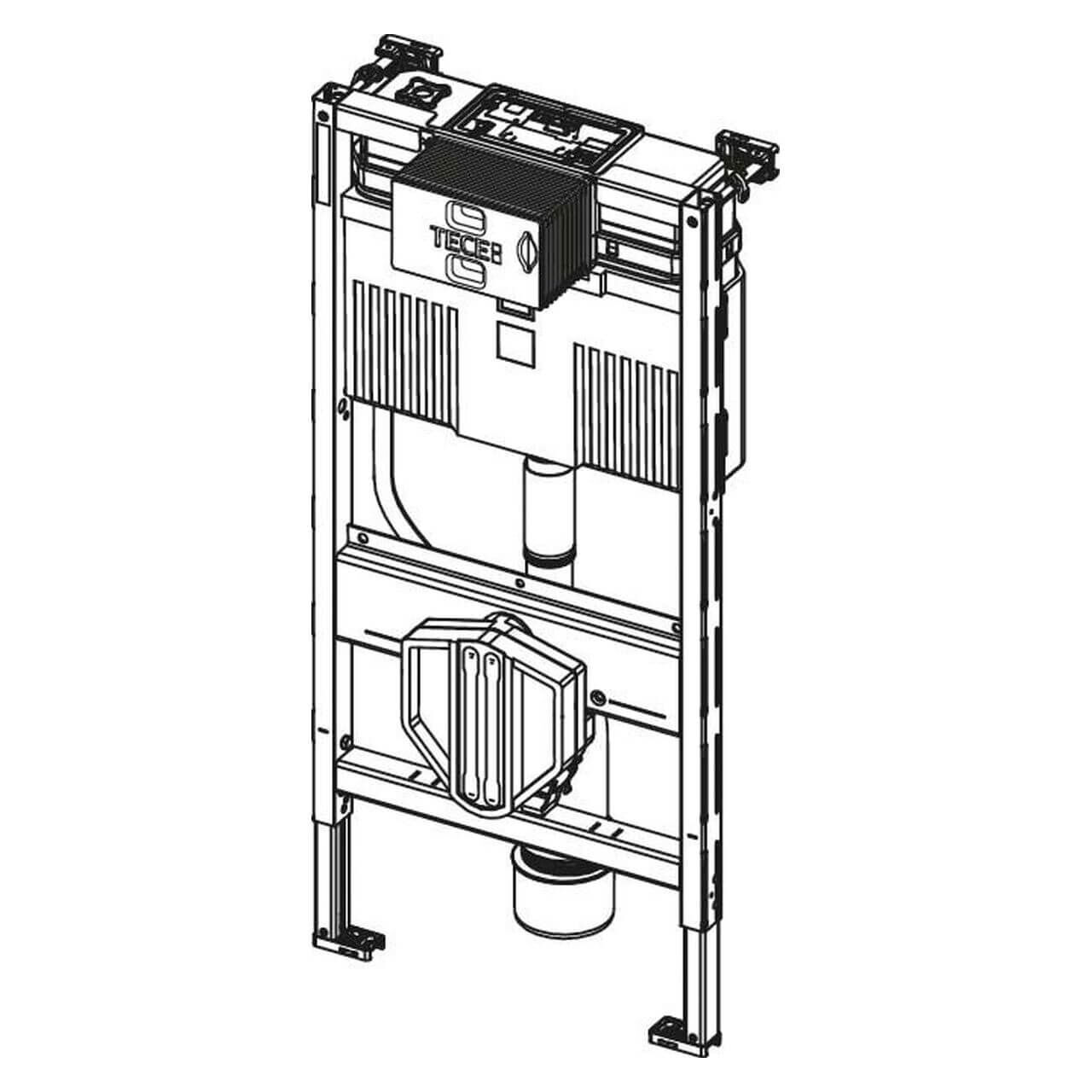 Tece WC-Modul Teceprofil BH 980 mm mit Spülkasten vorne/oben (9300322)