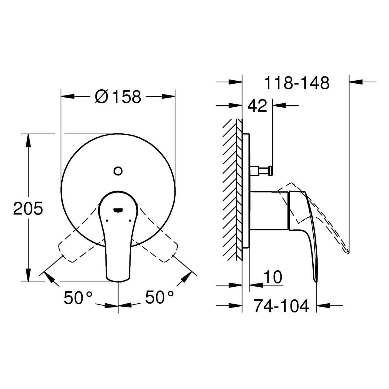 Grohe Badarmatur Eurosmart Chrom (24043003)