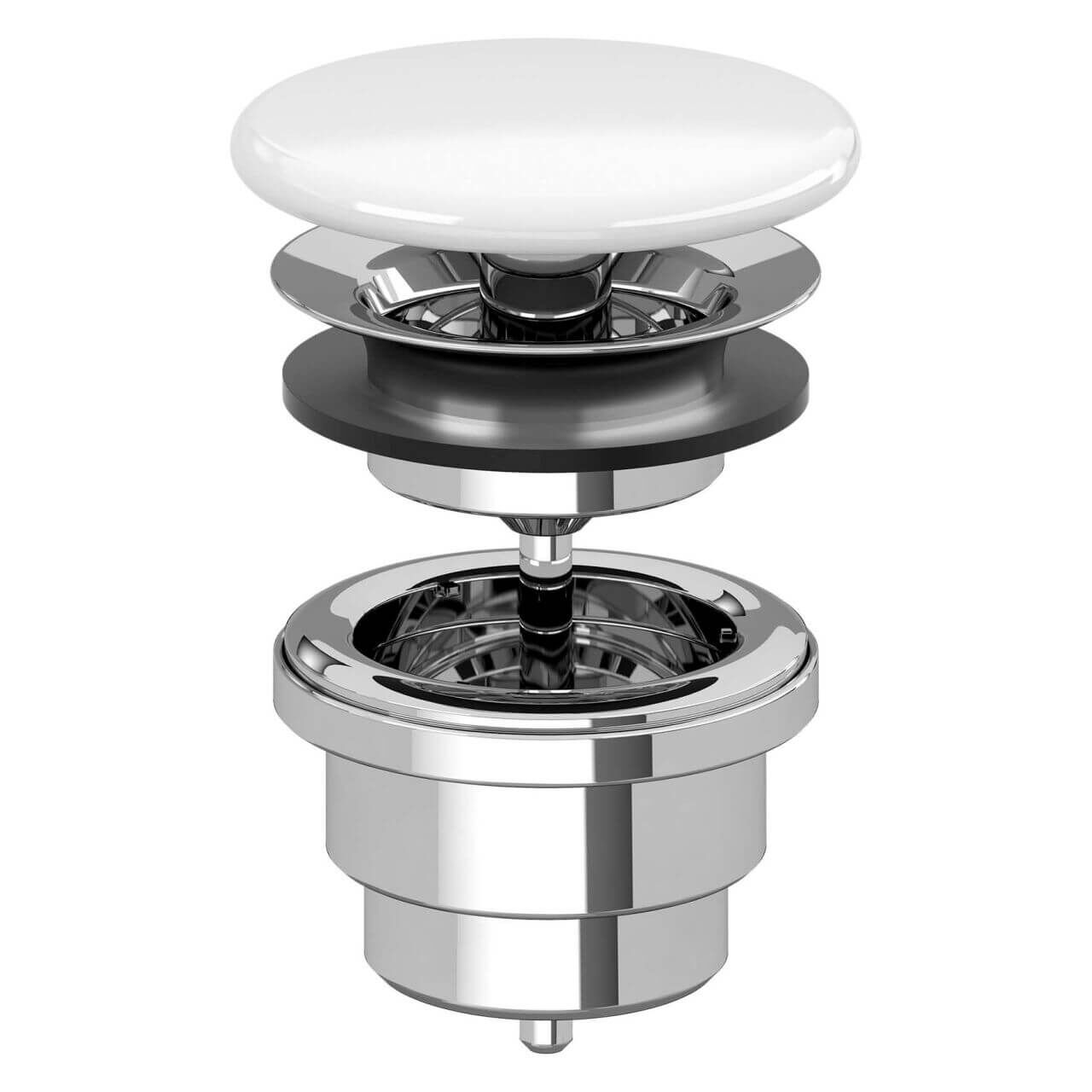 Villeroy & Boch Ablaufventil Chrom mit Keramikabdeckung (68080001)