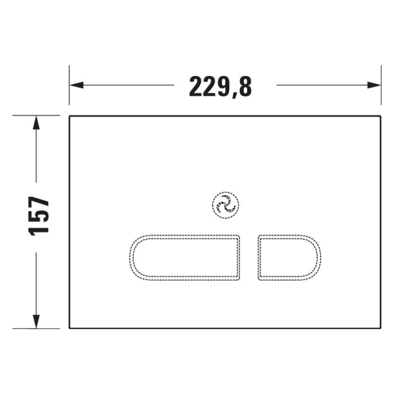 Duravit Betätigungsplatte DuraSystem A2 23 x 15,7 cm berührungslos Glas Weiß (WD5003012000)