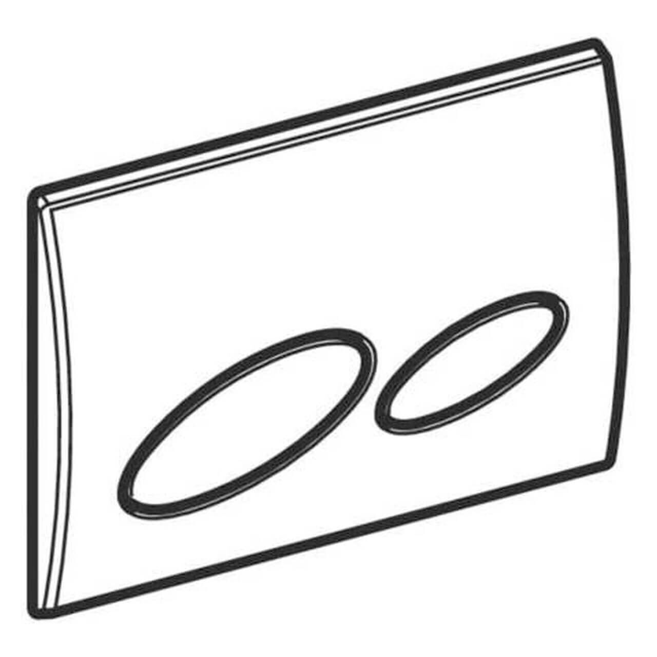 Geberit Betätigungsplatte Kappa 20 hochglanz-verchromt, für 2-Mengen-Spülung, Kunststoff (10113541)