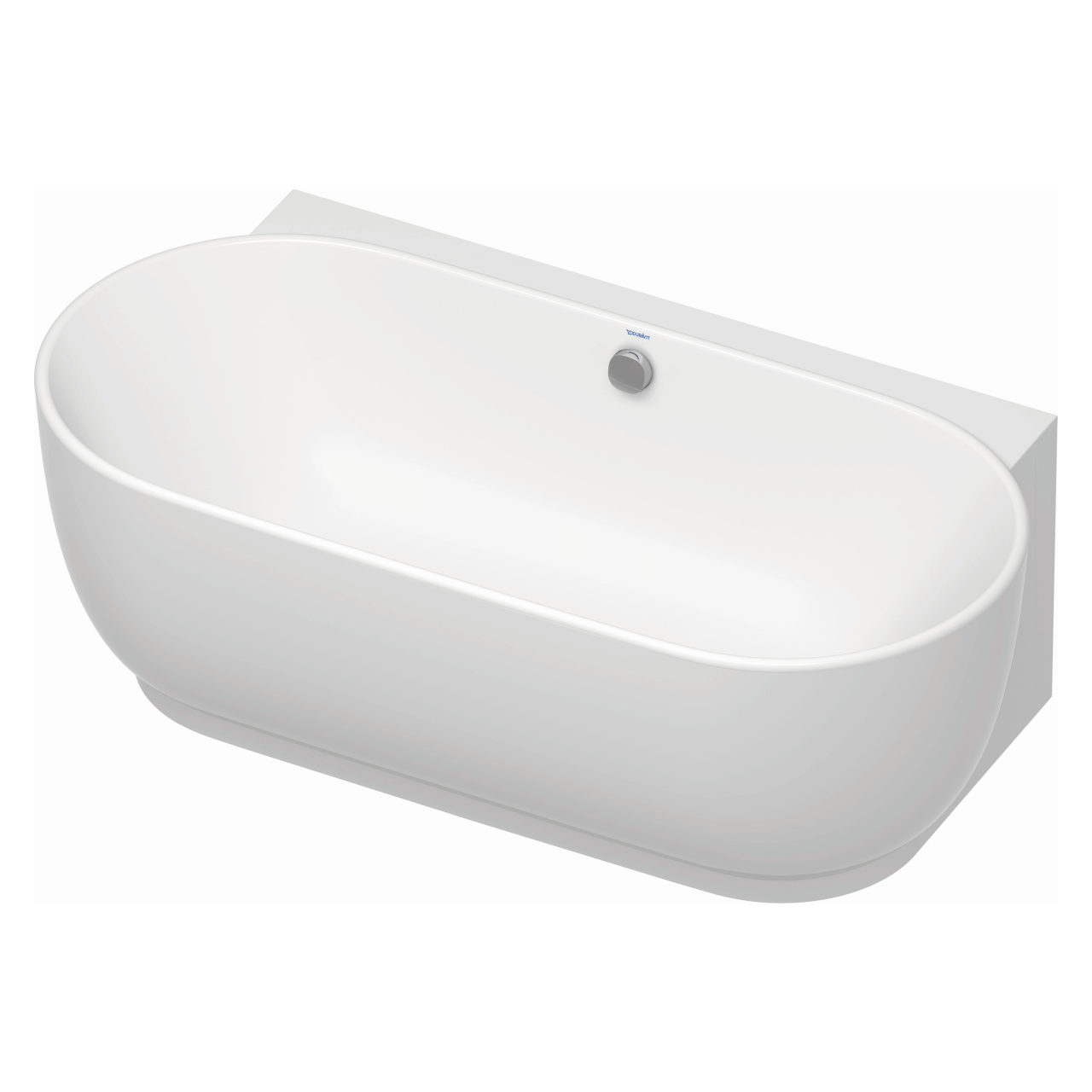 Duravit Oval-Badewanne Luv 180 x 95 cm, matt-weiß, Vorwandmontage