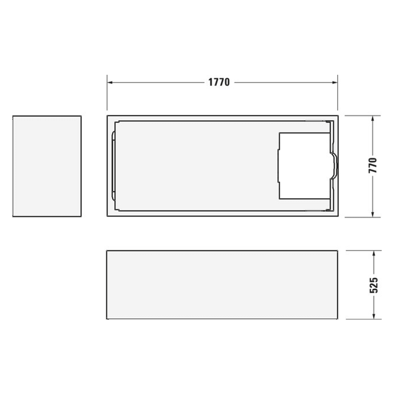 Duravit Rechteck-Badewanne No.1 180x80 cm Weiß mit Rückenschräge (700491000000000)
