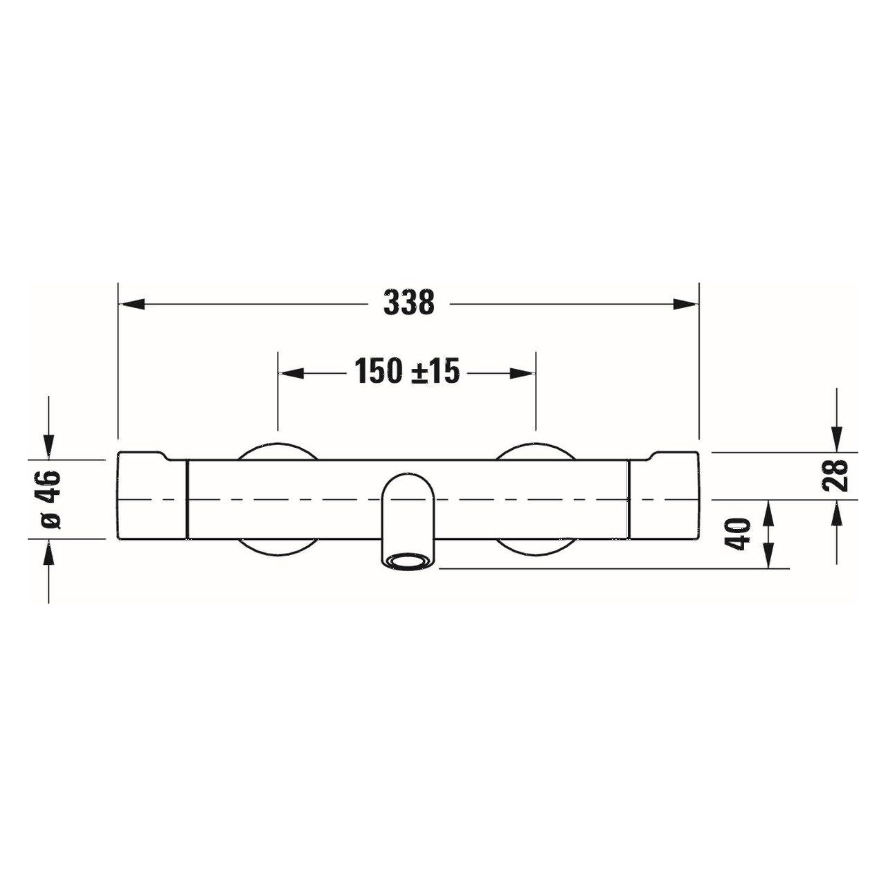Duravit Wannenthermostat C.1 AP Chrom mit Umstellventil (C15220000010)