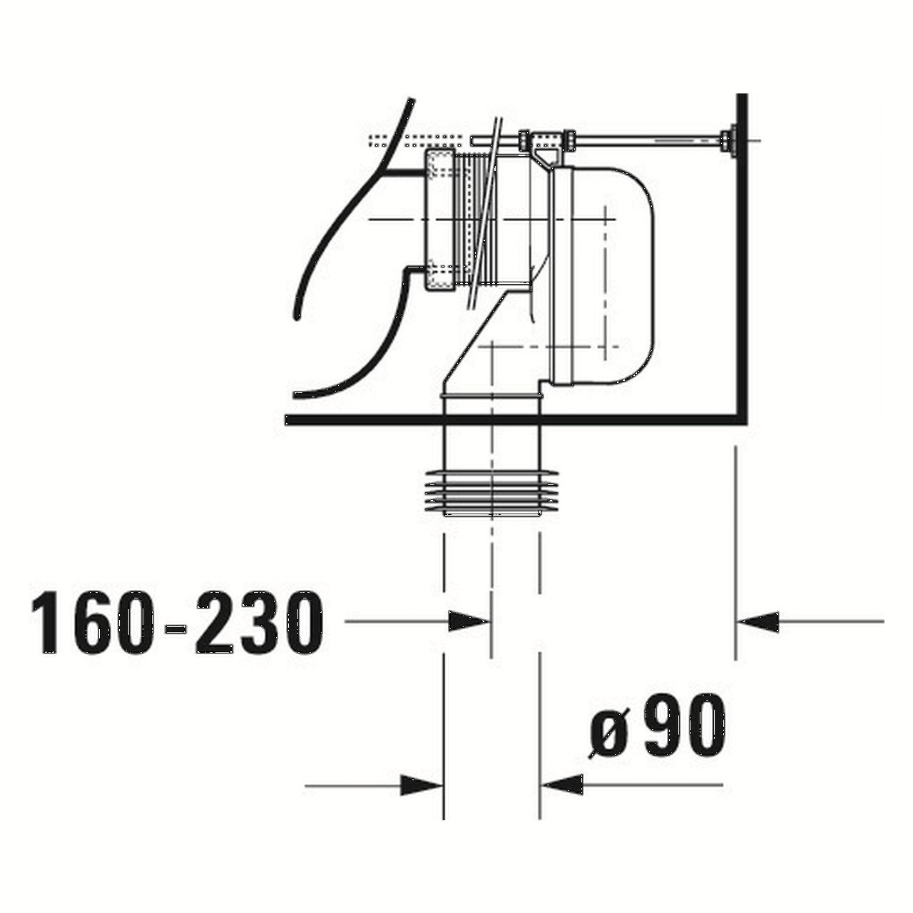 Duravit Stand-Tiefspül-WC Kombi No.1 36,5x65 cm 6 l waagerechter Abgang Rimless Weiß (2182090000)