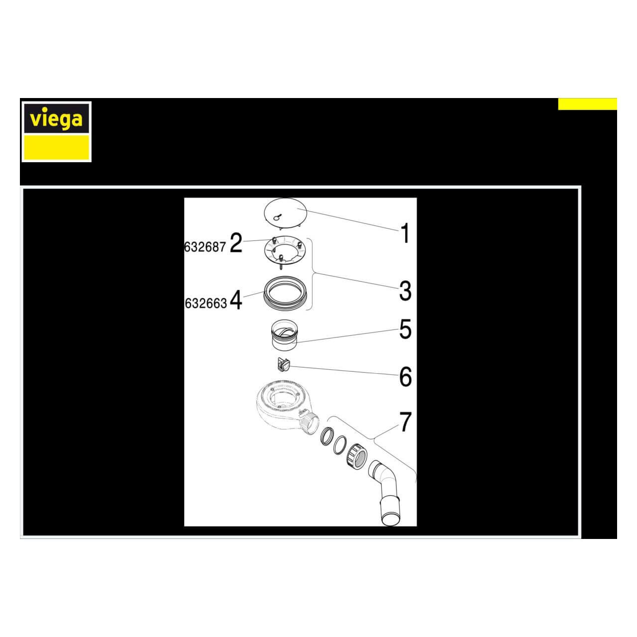 Viega Ablaufgarnitur Tempoplex DN 40/50 Chrom (634100)