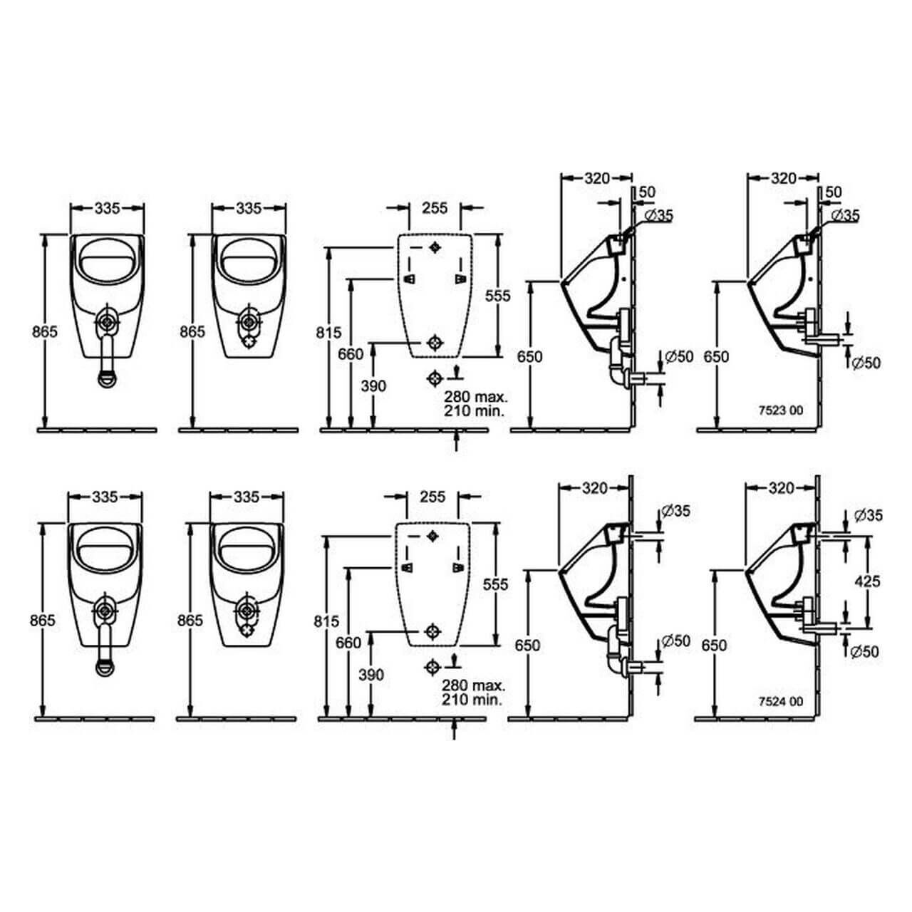 Villeroy & Boch Urinal O.Novo DirectFlush Weiß (75240001)
