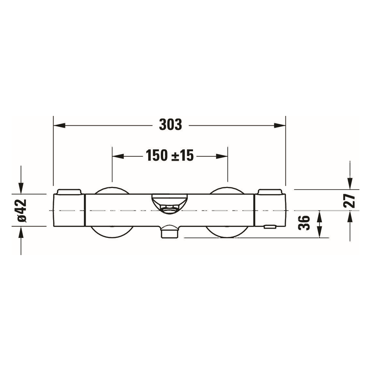 Duravit Badewannenarmatur Wave AP Chrom mit Ab- und Umstellventil (WA5220000010)