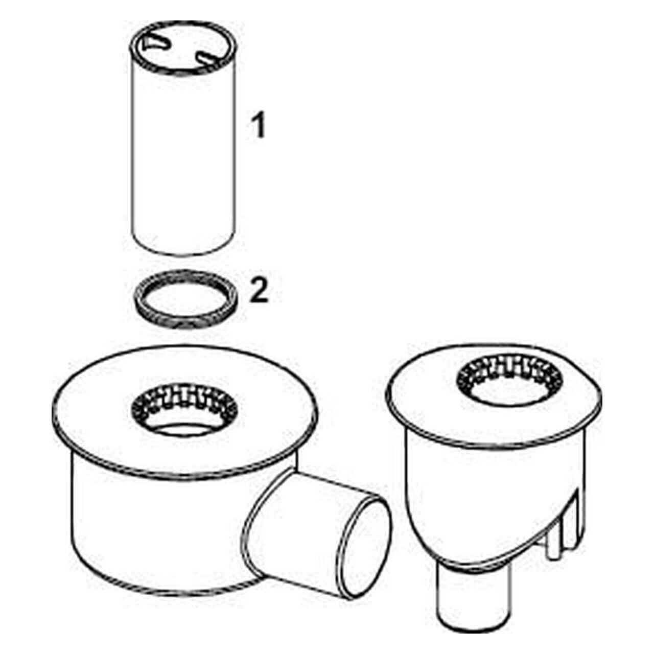 Tece Ablaufmodul Tecedrainline DN 50 senkrecht (650003)
