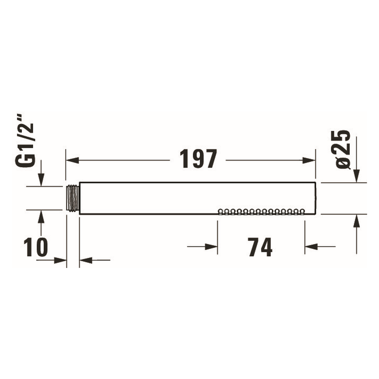 Duravit Stabbrause MinusFlow 187 mm Chrom (UV0642001010)