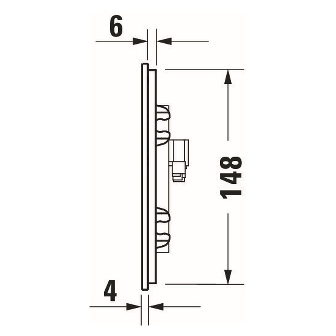 Duravit Betätigungsplatte DuraSystem A2 23 x 15,7 cm berührungslos Glas Weiß (WD5003012000)