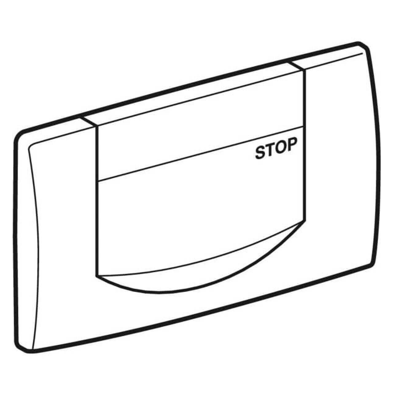 Geberit Betätigungsplatte 200F Mattchrom für Spül-Stopp-Spülung (115222461)