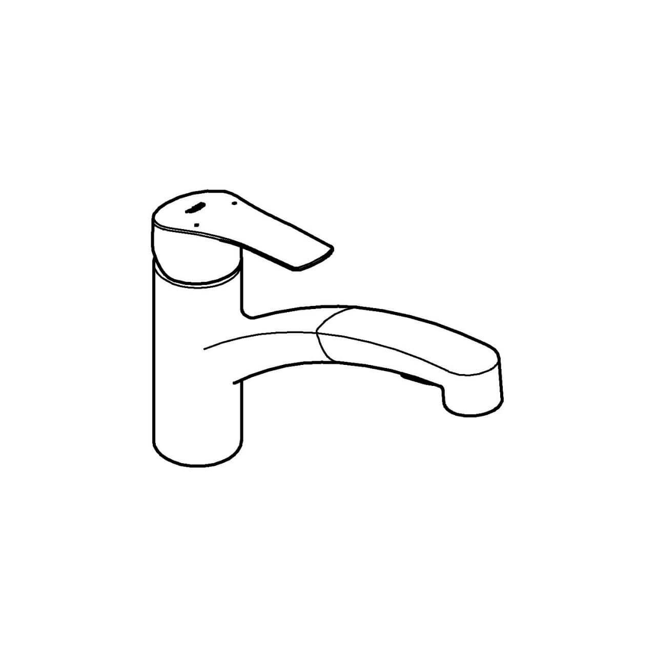 Grohe Spültischarmatur Eurosmart 1/2" mit herausziehbarer Dual-Spülbrause Chrom (30305001)